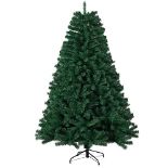 Tabletop Christmas Tree, 20 inch Artificial Mini Christmas Tree with LED Lights, Snow Flocked Xmas 
