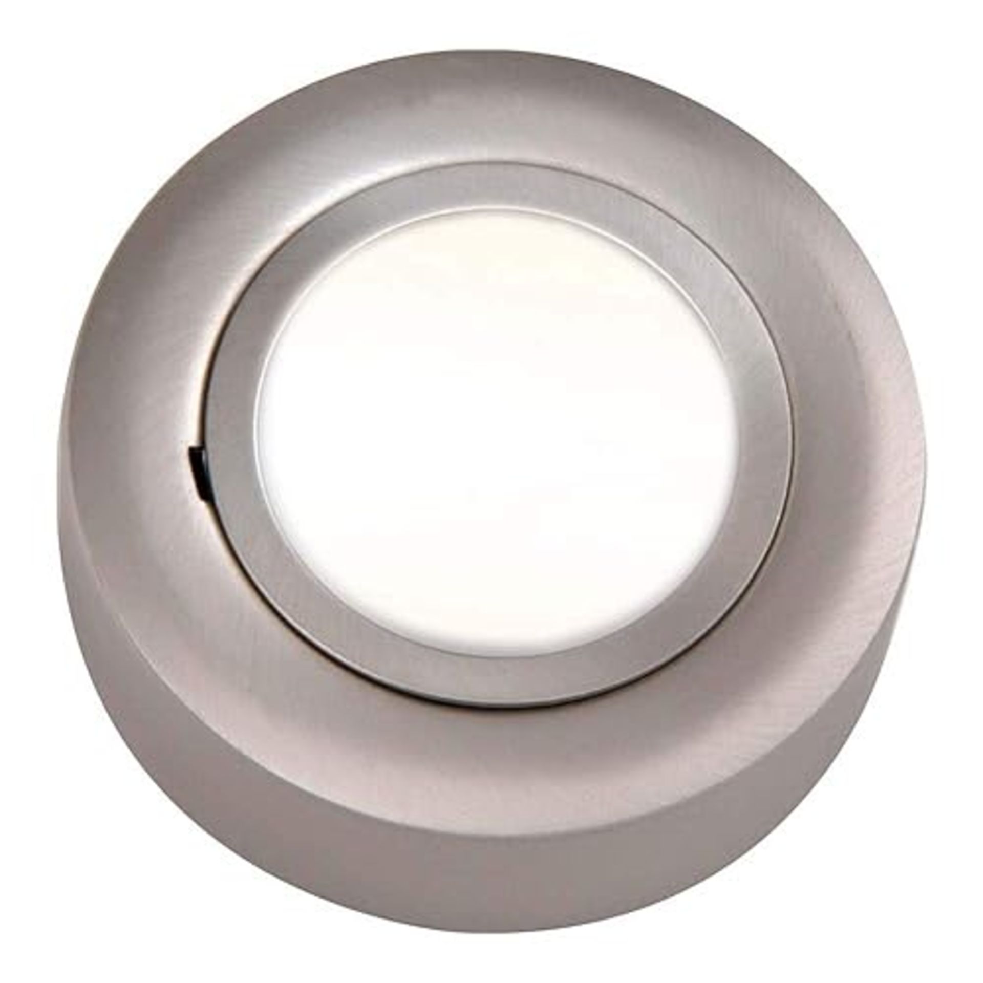 Knightsbridge CRF02CBR Cabinet Fitting Surface/Recessed with Lamp, Brushed Chrome, L/V, IP20, 12 V