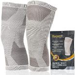 MagnetRX Magnetic Knee Compression Sleeve - (2-Pack) Knee Support with Magnets for Knee Comfort & R