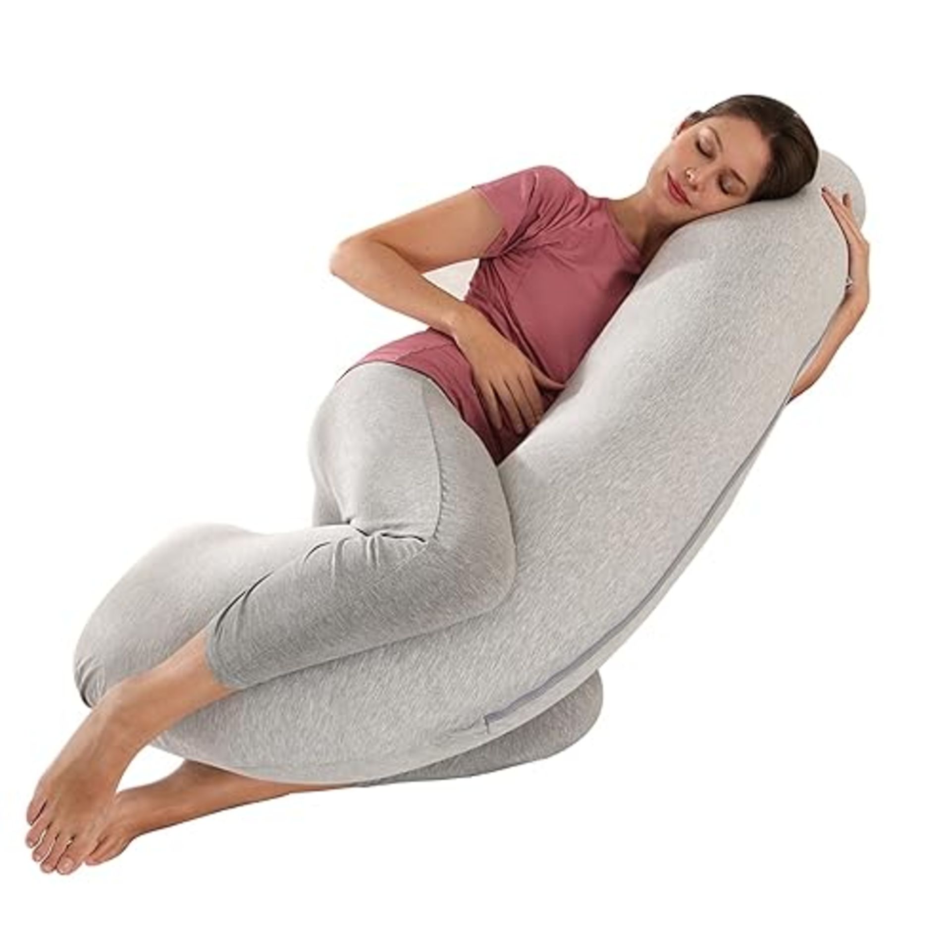 Wndy's Dream L shaped Support Pillow| Pregcy Body Pillow with Premium Cotton Filling for Sports Rec