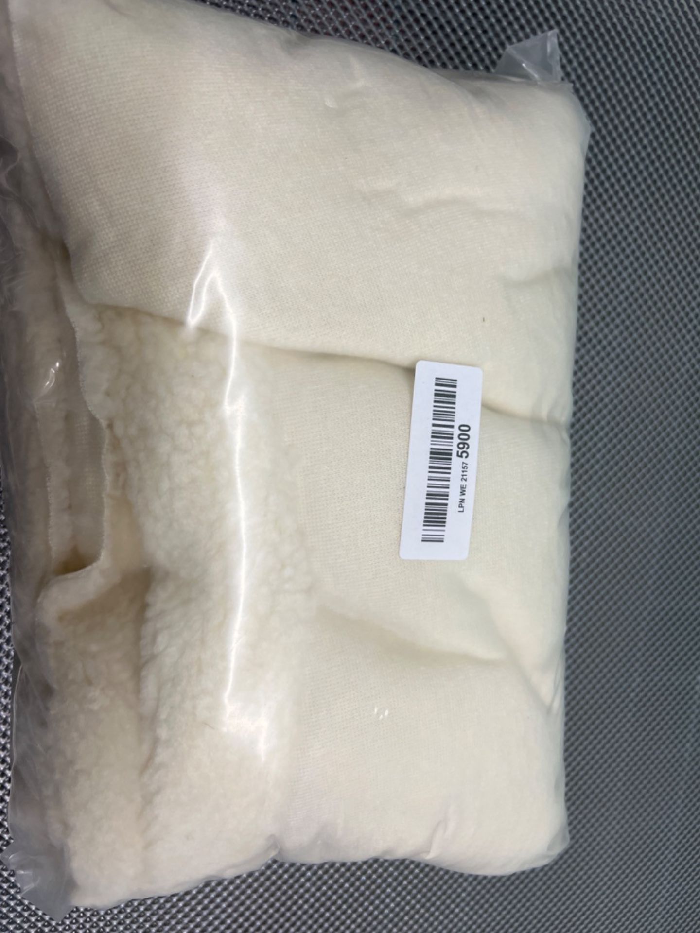 Faux Fur Sherpa Fleece Sheepskin Fabric Material - Cream - Image 2 of 3