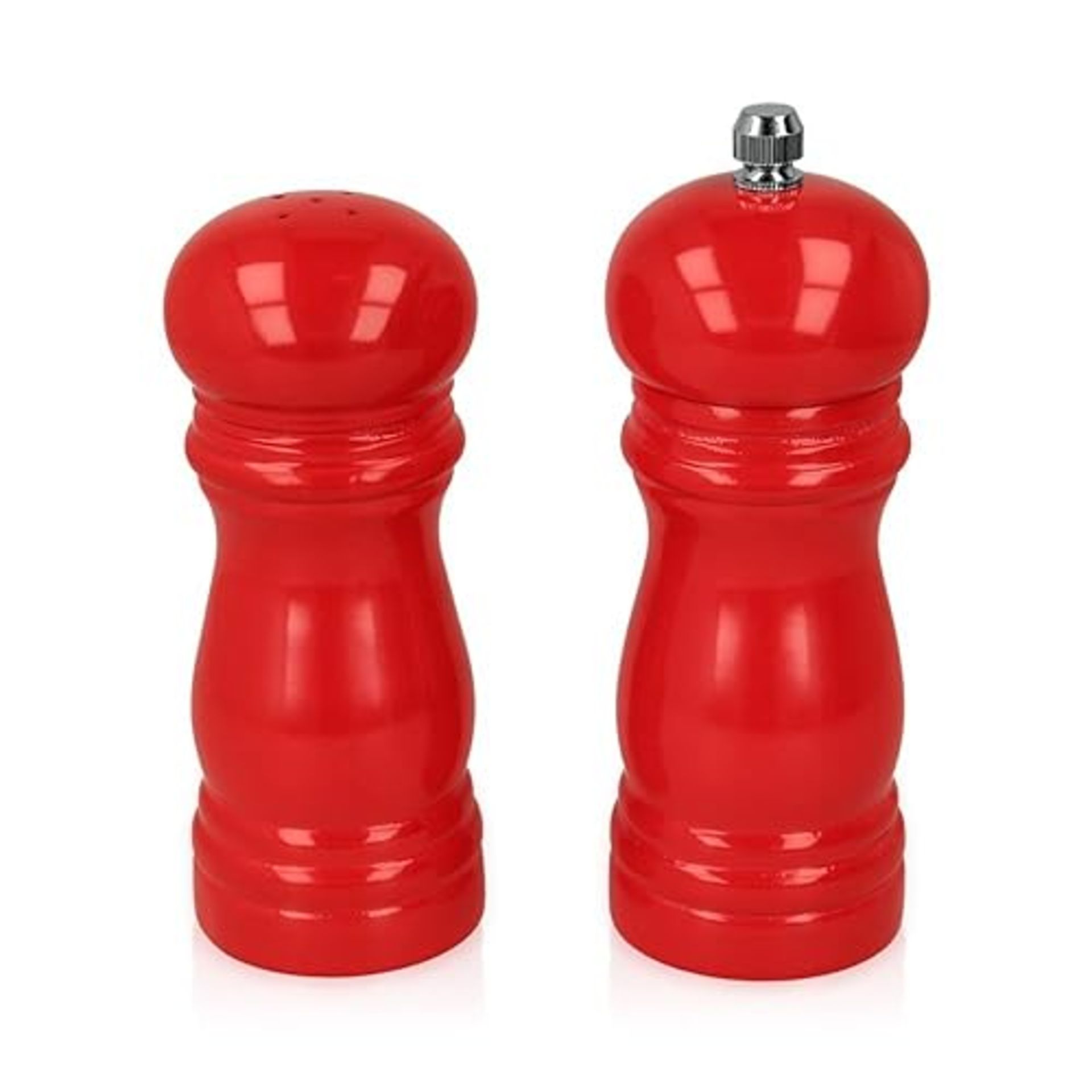 Metaltex Set of 2 Mill & Salt Grinder, Red