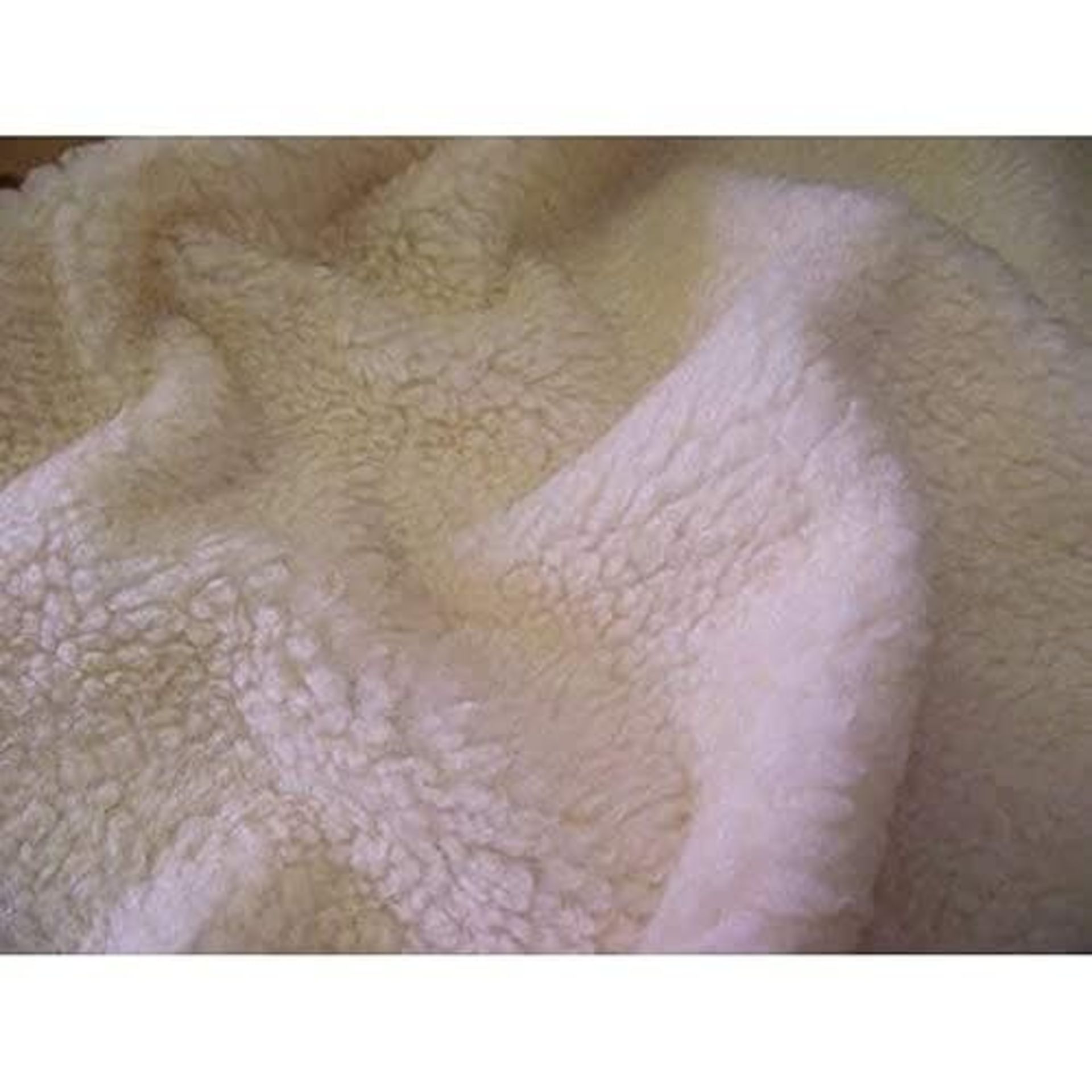 Faux Fur Sherpa Fleece Sheepskin Fabric Material - Cream