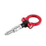 Car Towing Eye, Universal Aluminum Alloy Towing Eye Car Tow Hook Towing Ring Kit for E Series(Red)