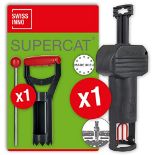 SWISSINNO Vole & Field Mouse Trap SuperCat x1 & Install Kit x1 - Europe Design - Ultra-Effective wi