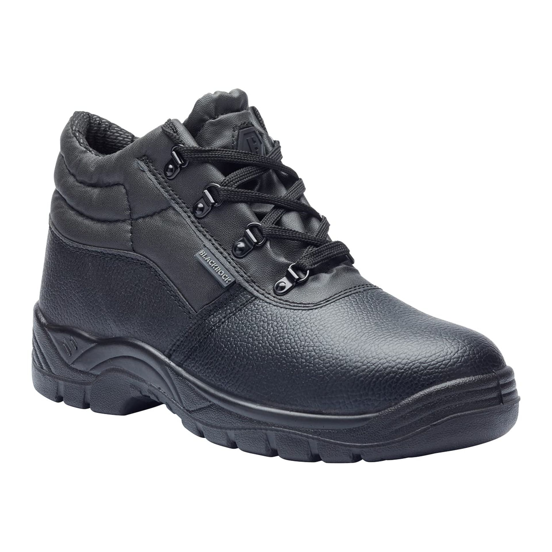 Blackrock SB-P SRC Safety Chukka Work Boots, Mens Womens Steel Toe Cap Black Leather, Walking Hiker