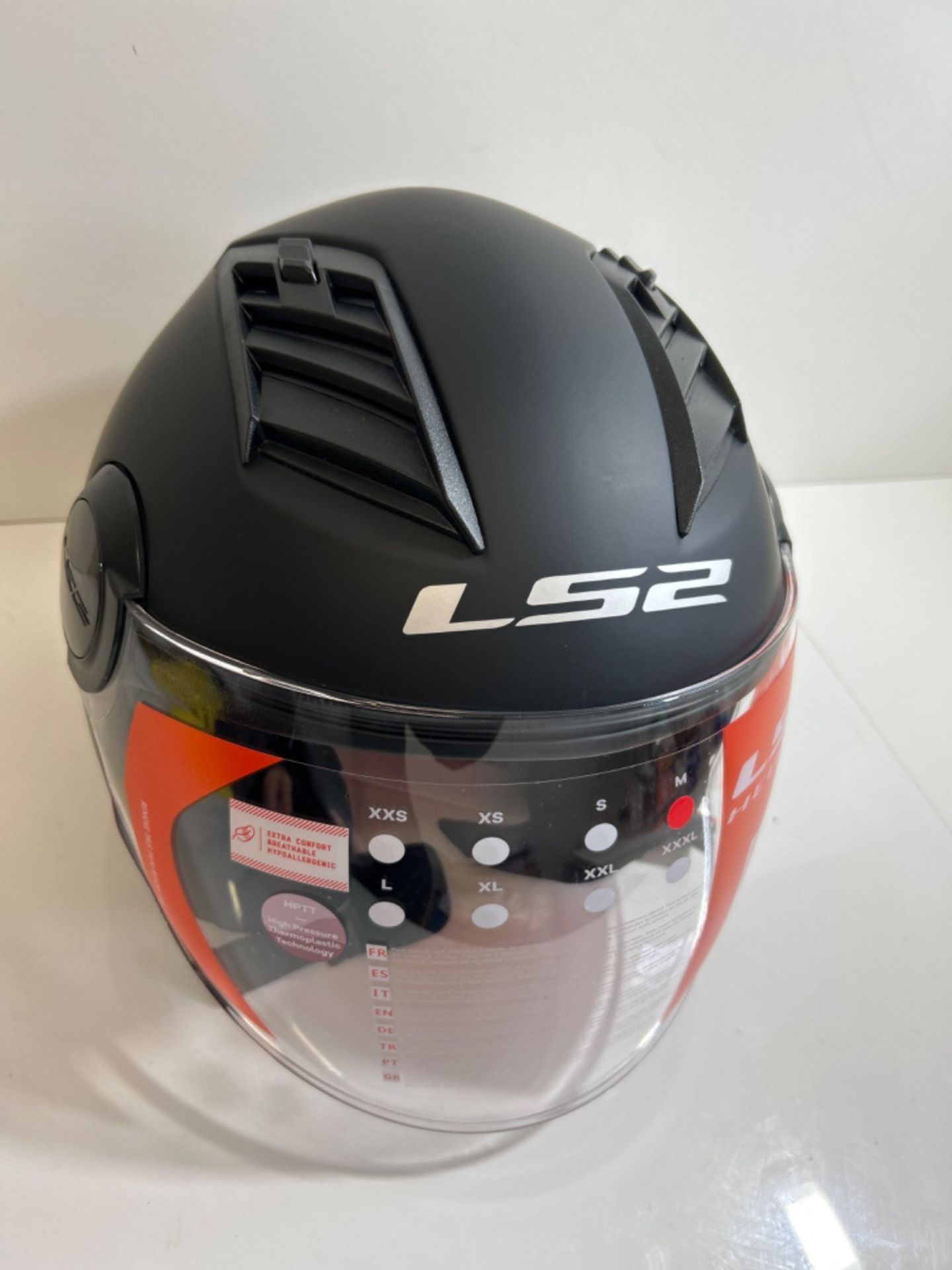 LS2 Motorcycle Helmet - Open Face OF562 - Airflow LS2 Matt Black - M