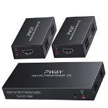 PW-HTS0102(POC) HDMI Splitter Extender 1X2 Port Over Cat5e/Cat6 Ethernet Cable No delay Up to 50m/1