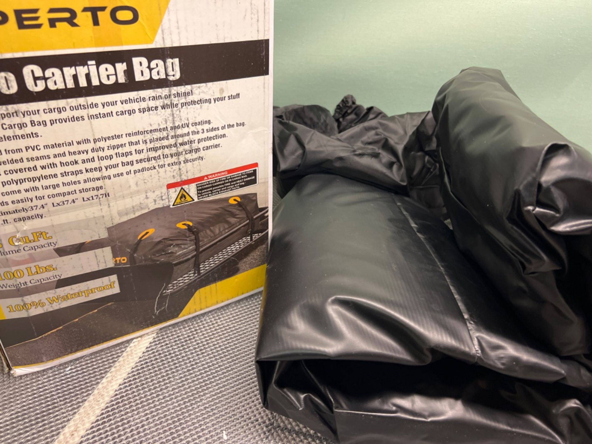 AUPERTO Waterproof Car Top Carrier- Roof Cargo Bag Box Easy to Install Soft Rooftop Luggage Carrier