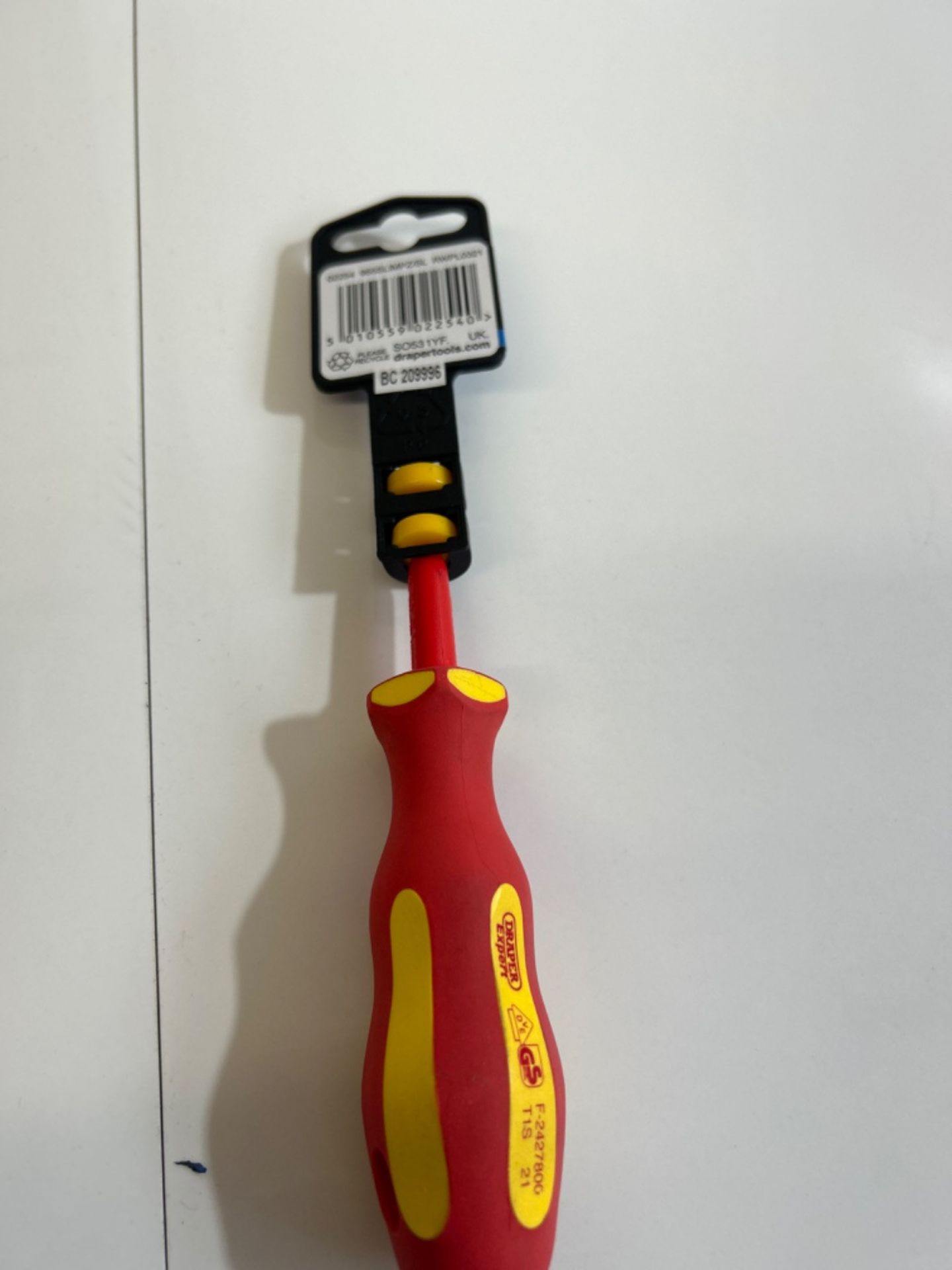 Draper 02254 XP1000 VDE Slimline PZ/SL Type Screwdriver, No.1 x 80mm - Image 3 of 3