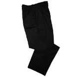 Pegasus Textiles | Black Baggy Chef Trousers Full Elasticated Waist (XXL)