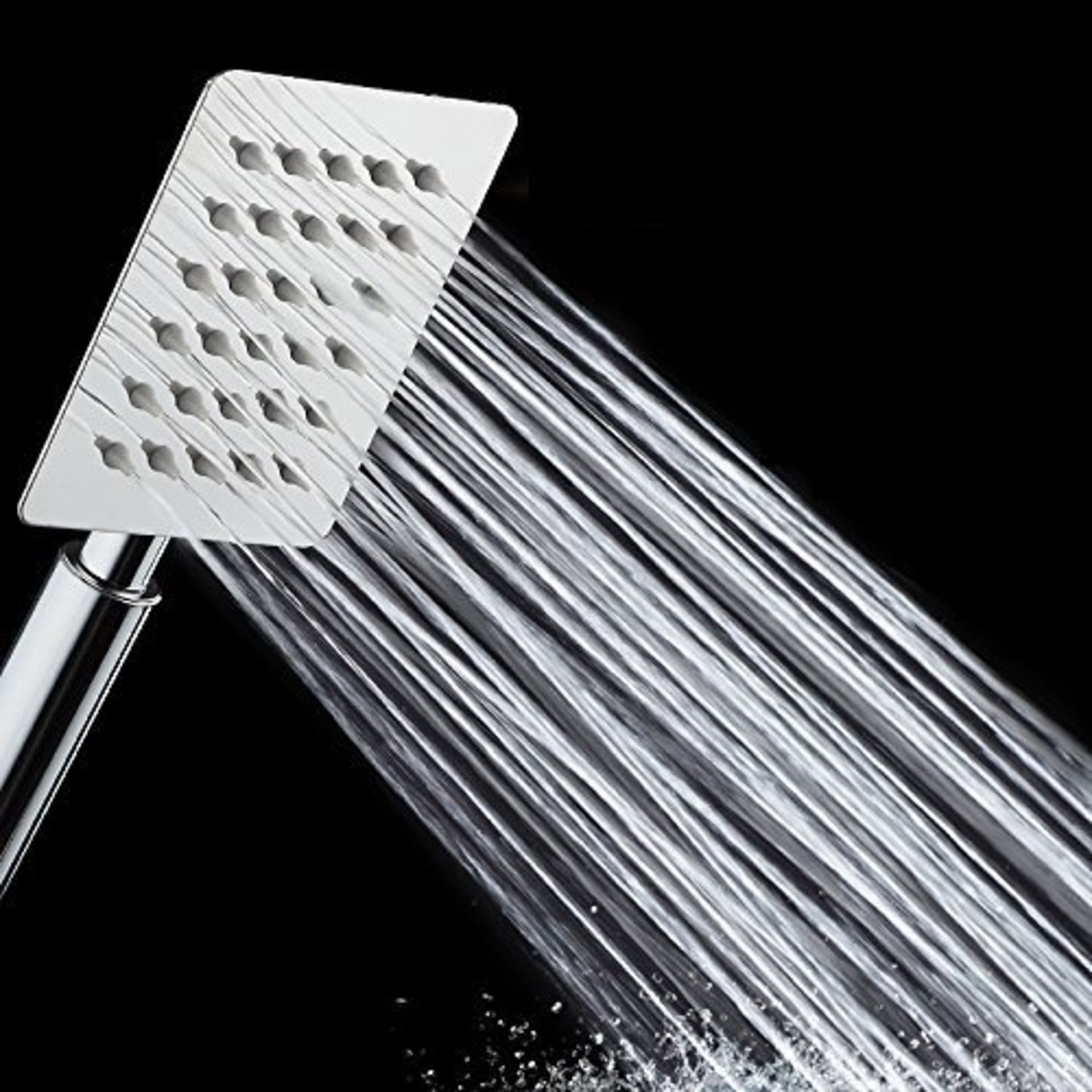 Yolococa Stainless Steel Handheld Shower Head Spray Face Ultra-Thin High Pressure Water-Saving Nozz