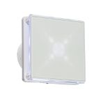 Knightsbridge 100mm/4 Led Back Lit Extractor Fan With Overrun Timer-White, EX003T