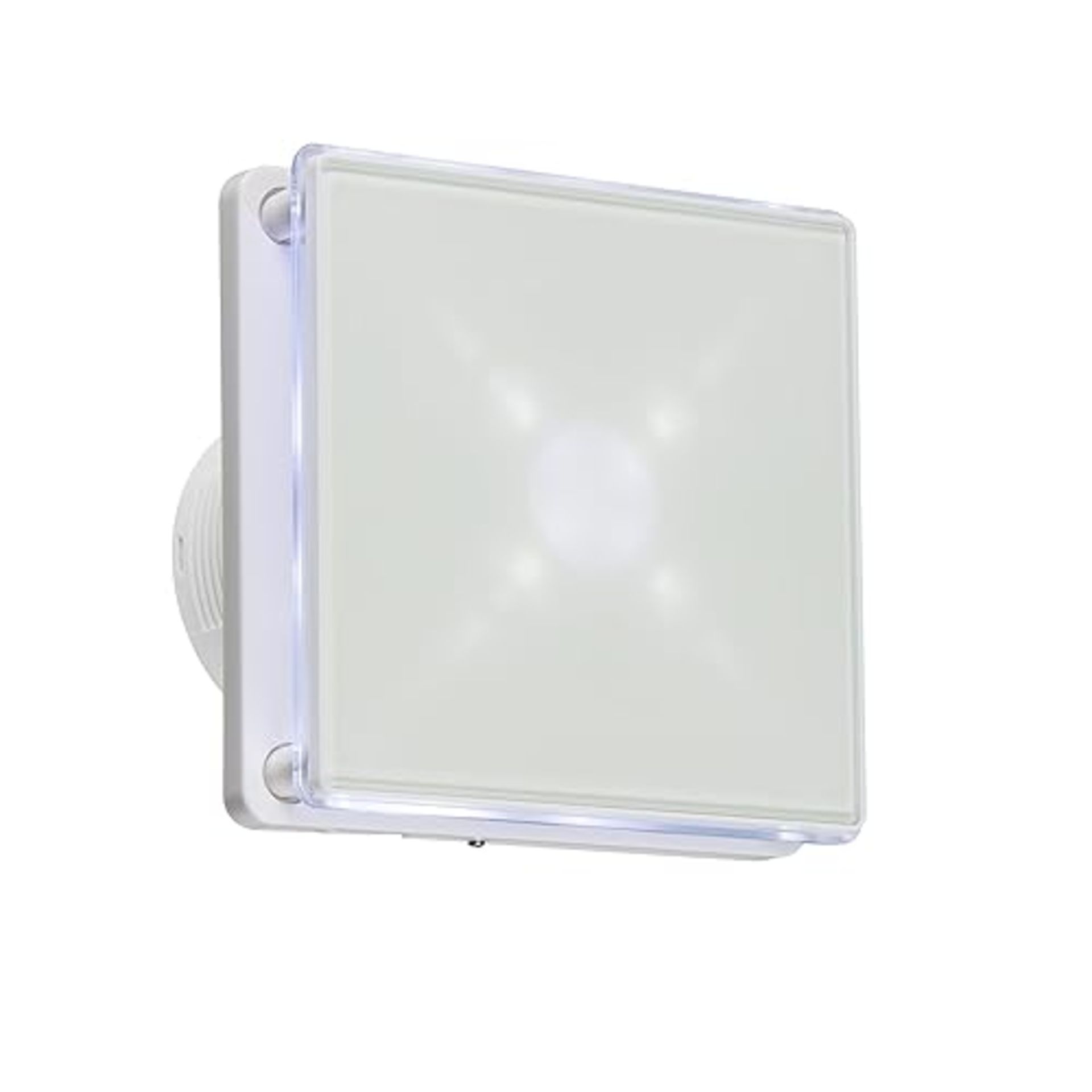 Knightsbridge 100mm/4 Led Back Lit Extractor Fan With Overrun Timer-White, EX003T