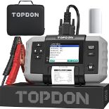 TOPDON Battery Tester BT600, 12V 24V Car Battery Tester with Printer, 100 to 2000 CCA, 3.5" Color S
