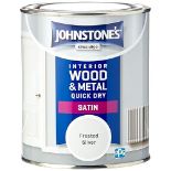 Johnstone's - Quick Dry Satin - Frosted Silver - Mid Sheen - Water Based - Interior Wood & Metal - 