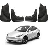 BASENOR Tesla Model Y Mud Flaps Splash Guards Winter Vehicle Sediment Protection No Need to Drill H