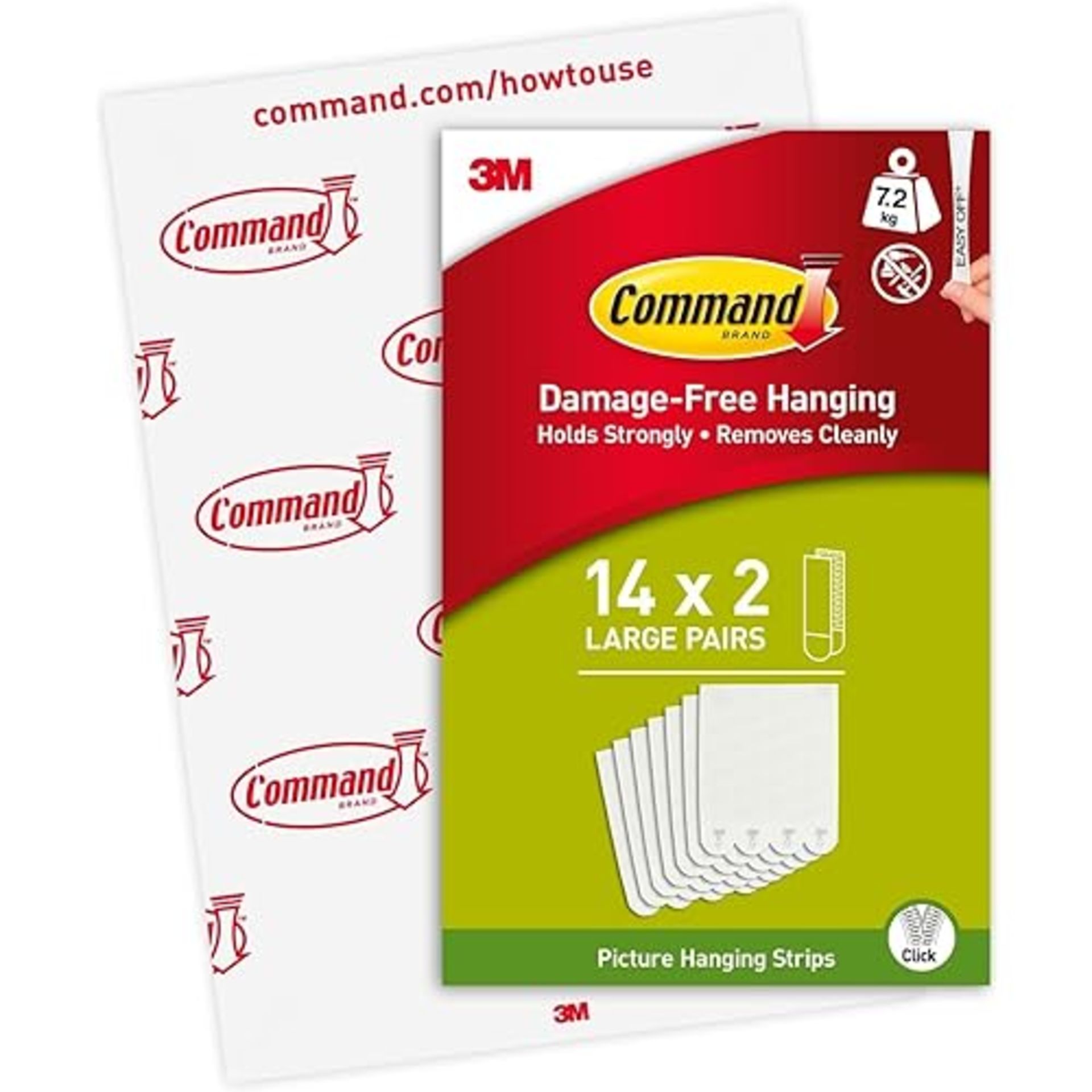 Command Picture Hanging Strips, Value Pack - 14 x 2 Large Adhesive Strips - For Pictures, Frames, M