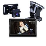 Cuplu 1080P Baby Car mirror Camera, Night Vision Baby Car Seat Mirror, 5 HD'' Night Vision Function