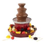GILES & POSNER EK3428G Electric Chocolate Fountain, 3 Tier Cascading Fondue Set with Hot Melting Po