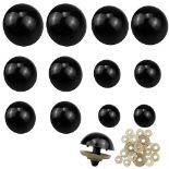 ZoZoMaiy 60pcs 16-30mm Black Safety Large Eyes Plastic Safety Eyes with Washers Black Teddy Bear To