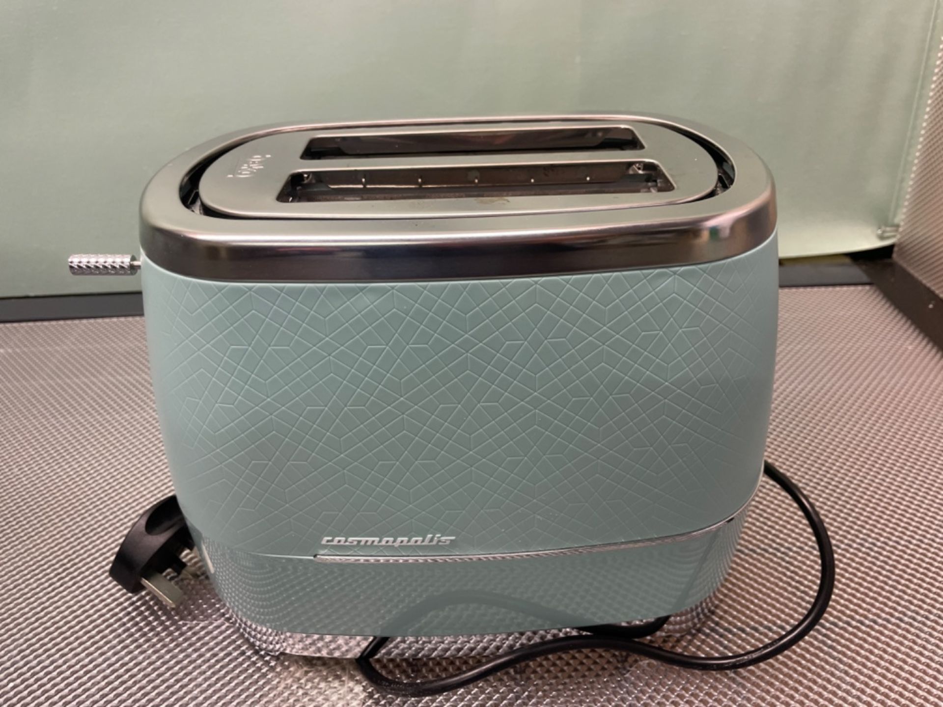 Beko Cosmopolis Toaster TAM8202T, Retro Duck Egg Teal Design , Extra Wide Slot 2-Slice Toaster , In - Image 2 of 3