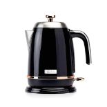 Haden Salcombe Black Kettle - 1.7L Stainless Steel Kettle - 3kW Fast Boil, Energy Efficient, Cordle