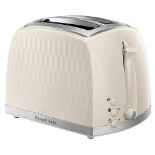Russell Hobbs 26062 2 Slice Toaster - Contemporary Honeycomb Design with Extra Wide Slots and High 