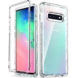 ULAK for Samsung S10 Plus Case Shockproof Clear Case Soft TPU Bumper Cover Transparent Protective P