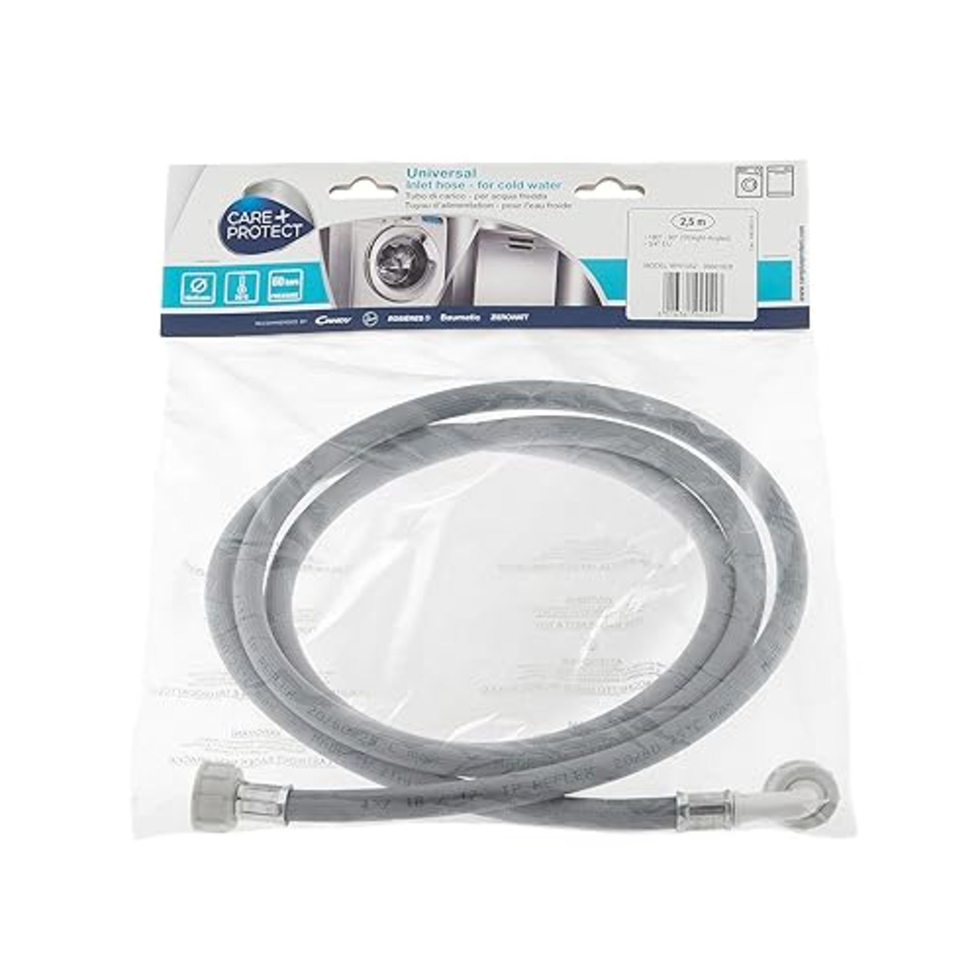 Care + Protect 35601828 Universal Cold Water Inlet Hose-Hose for Connection to Water Mains. Designe
