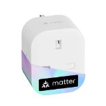 Meross Matter Smart Plug Mini with Energy Monitoring, Works with Apple HomeKit, Alexa, Google Home,