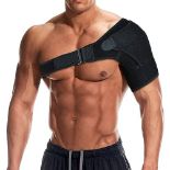 Shoulder Support Brace with Pressure Pad for Men Women, Adjustable Shoulder Brace for Torn Rotator 