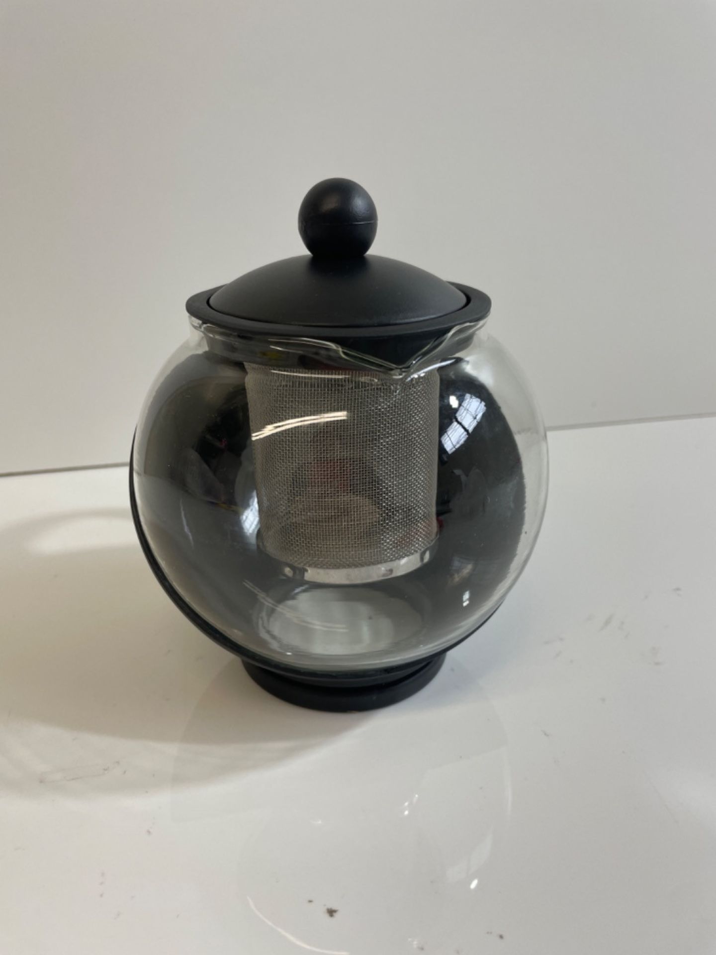 CafÃ© Ole CMP-07TP Everyday Round Tea Pot Infuser Basket Glass Teapot Loose Leaf 700 ml/24 oz, Blac - Image 3 of 3