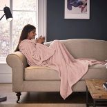 Silentnight Snugsie Wearable Blanket - Soft Teddy Fleece Blanket with Sleeves - 2-in-1 Sleeved blan