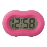 Acctim Vierra Digital Alarm Clock Smartlite® Superbrite® Crescendo Alarm Silicone Case Hot Pink 1