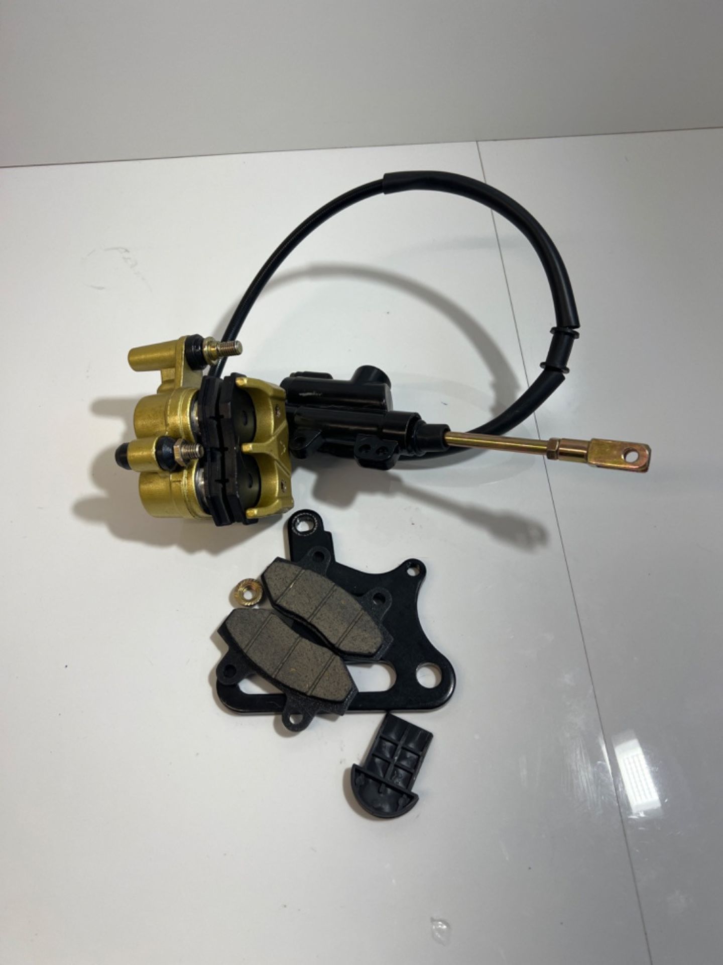 GOOFIT Rear Hydraulic Caliper Brake Master Cylinder Assembly With Brake Pads Replacement For 70cc 1 - Image 3 of 3