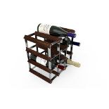 RTA 12 Bottle Traditional Wine Rack-Kit-Dark Pine (FSC)