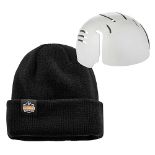 Rib Knit Hat with Bump Cap Insert, Ergodyne N-Ferno 6811ZI, Black