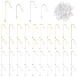 DICOSMETIC 160Pcs 2 Colors 2 Sizes Earring Making Kit Stainless Steel Earring Hooks 28/40mm Long Ea