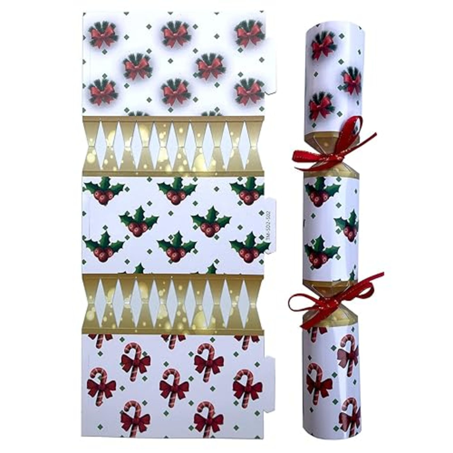 ToSSme 10 luxury crackers and 5 candy bags.by DIY Make and Fill Your Own Festive Seasonal Christmas