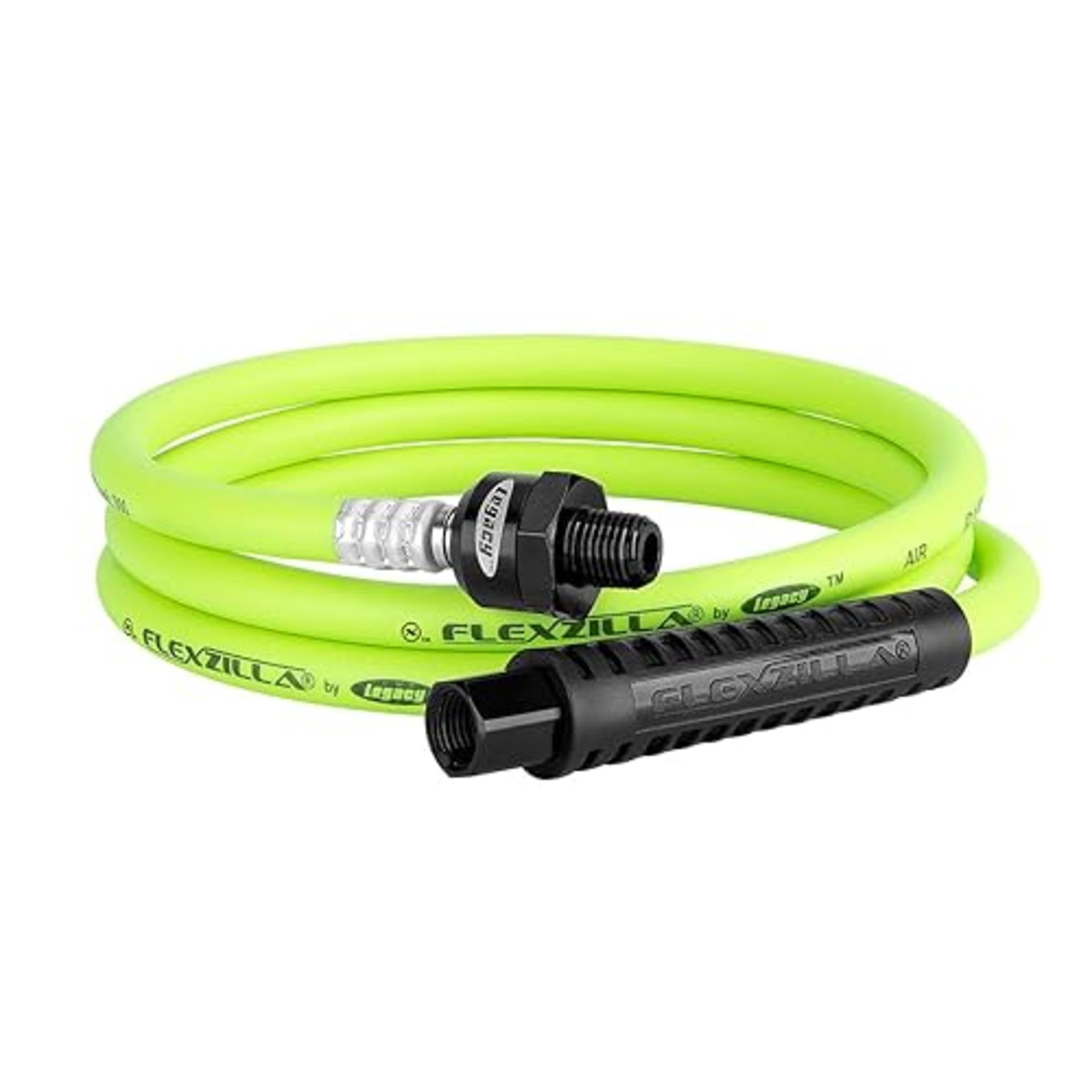 Flexzilla Ball Swivel Whip Air Hose, 1/4 in. x 4 ft. (1/4 in. MNPT Ball Swivel x 1/4 in. FNPT Ends)