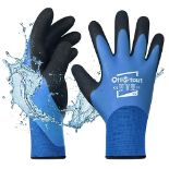 Thermal Work Gloves for Cold Weather, Waterproof Winter Gloves, Touchscreen, Super Grip, for Garden