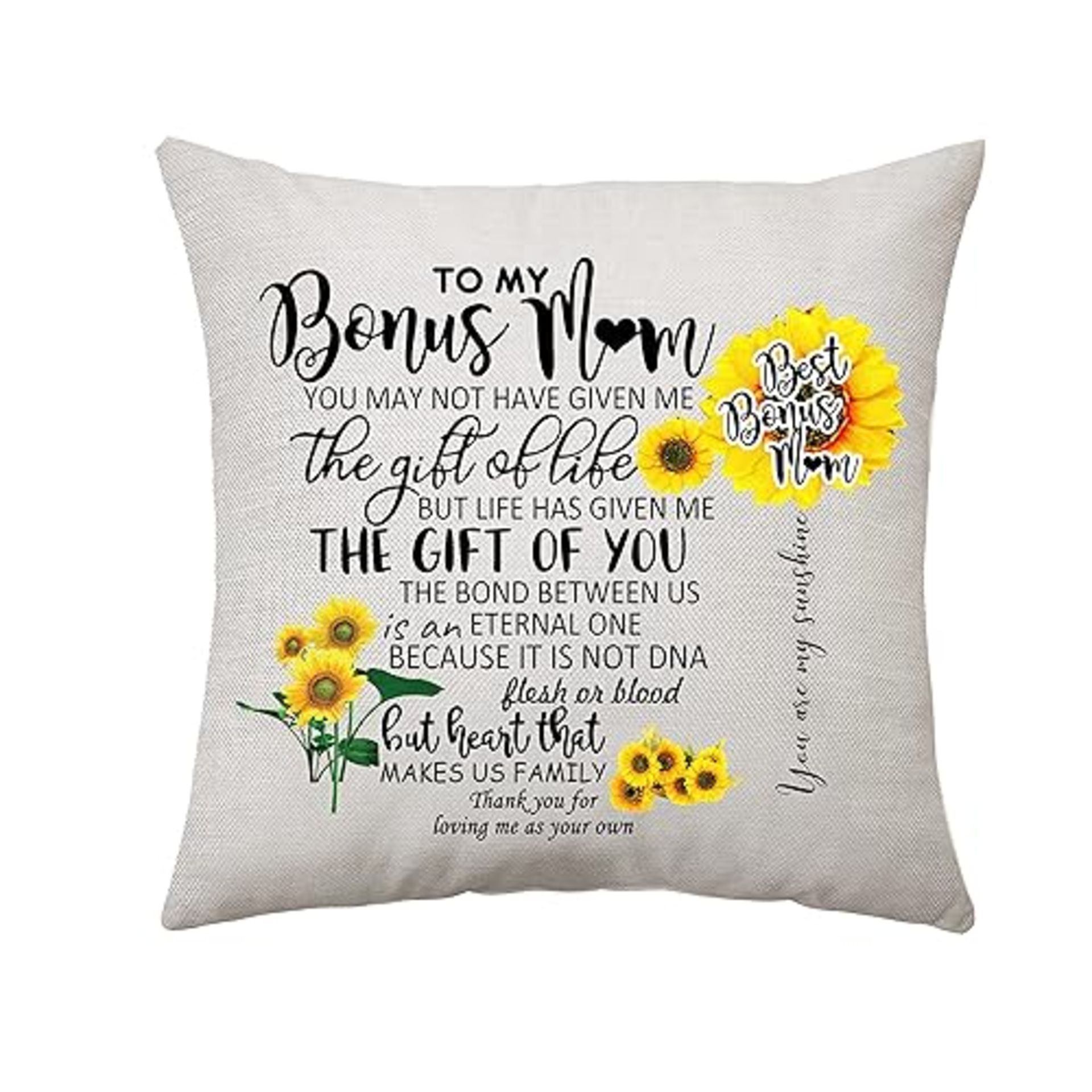 Aconesong Mum Gifts Step Mum Throw Pillow Cover You May Not Give Me The Gift of Life, Cushion Cover