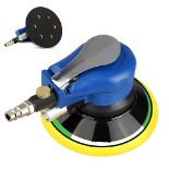 6" Air Random Orbital Sander Dual Action Pneumatic Palm Sander with Speed Regulation with 7 Pcs of 