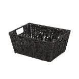 Compactor Etna Woven Storage Basket, Woven Paper and Metal, 31 x 24 x 14cm, Black, RAN6543
