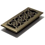 Decor Grates SPH410-A Floor Register, Antique Brass, 4x10 Inches