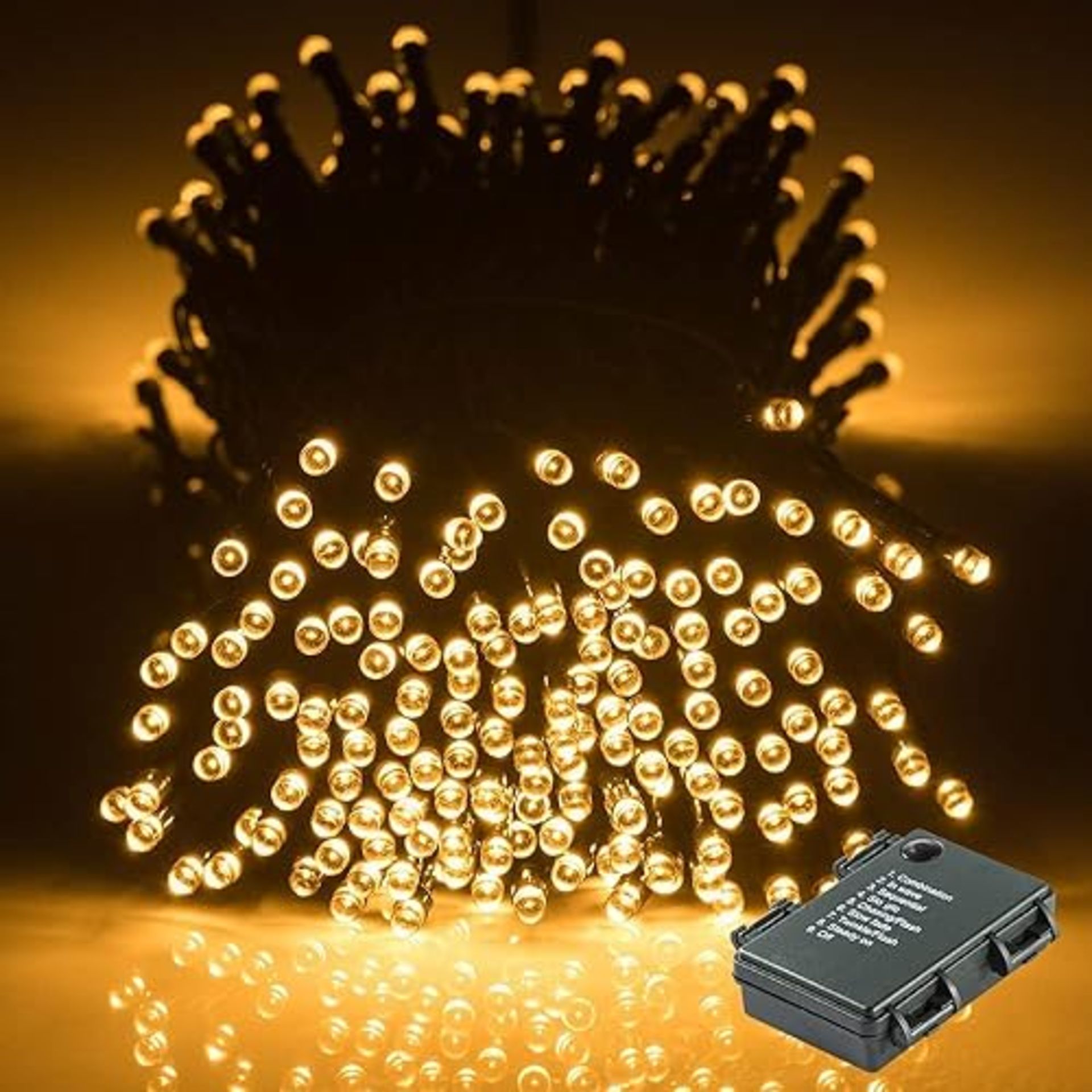 GlobaLink Christmas Fairy Lights Battery Powered, 40M/131FT 300LEDs Christmas String Lights, Waterp