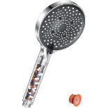 Shower Head with Filter Beads High Pressure - YEAUPE PRO Powerful Flow Filter Showerhead 6 Sprays P