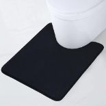 smiry Non-Slip Toilet Mat, 50 x 60 cm, Extra Soft U-Shape Pedestal Mat for Toilet, Absorbent Memory