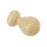 Gardinia Gardina Ball, 2 x End Pieces, Wood, Beech, for Curtain Technology, Diameter, Ã˜ 25 mm